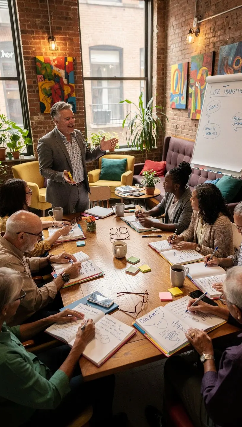 Participants engaging in mindful movement at a dance event.