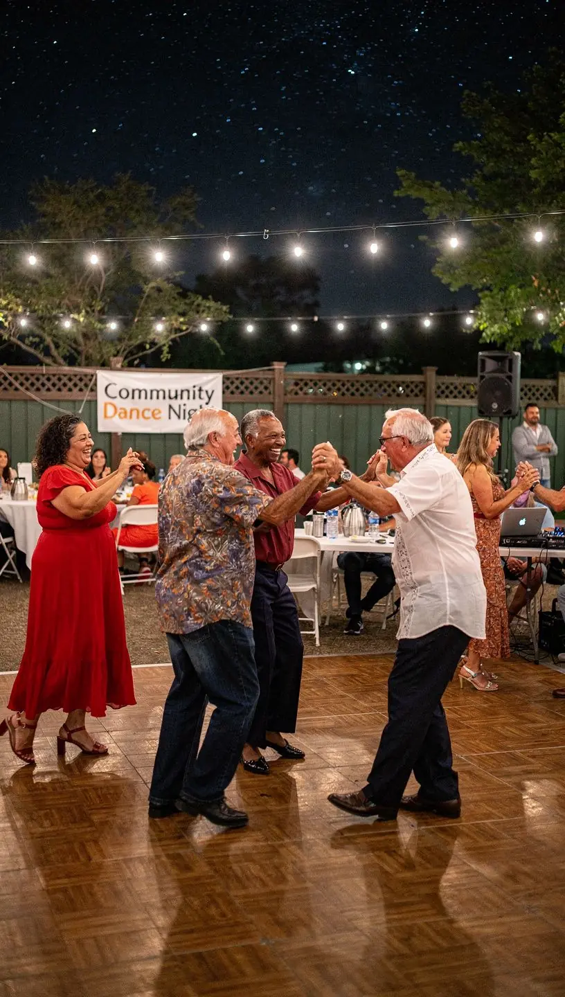 Salsa dance event fostering community connections and engagement.